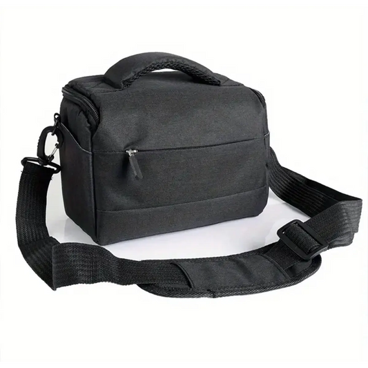 Black Nylon DSLR Camera Bag โ Waterproof, Portable for Canon