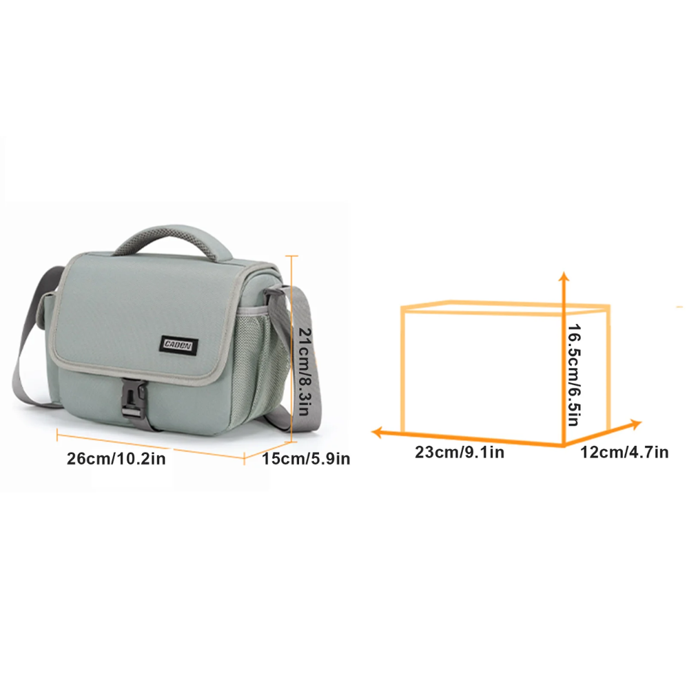 Portable Waterproof Camera Storage Bag with Detachable Partition