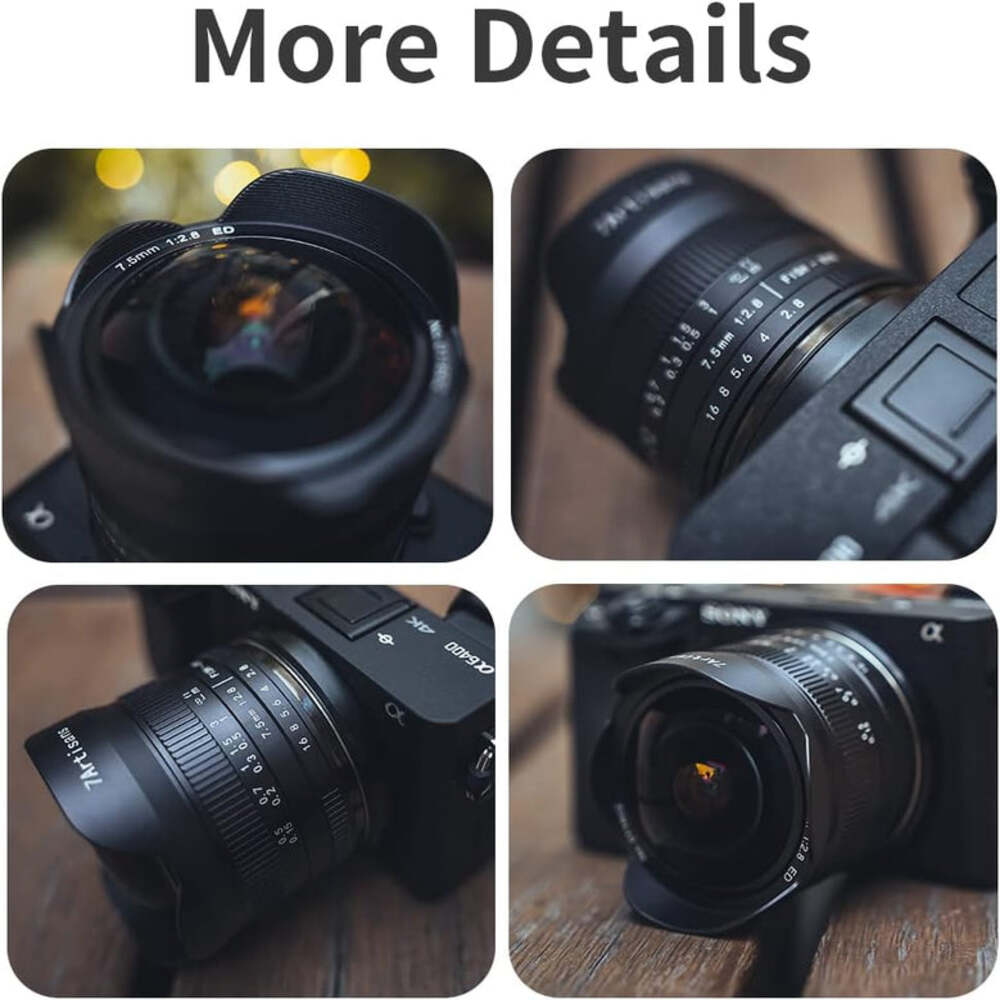 7artisans 7.5mm F2.8 Mark II Fisheye Ultra Wide-Angle Lens for Sony Fuji