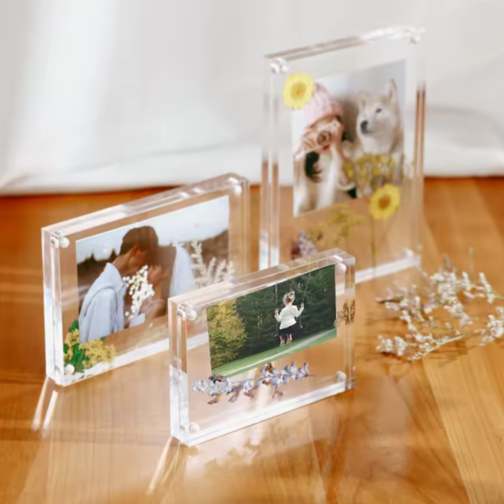 Acrylic Photo Frame – Photocard Display Stand for Room & Office Desk Décor