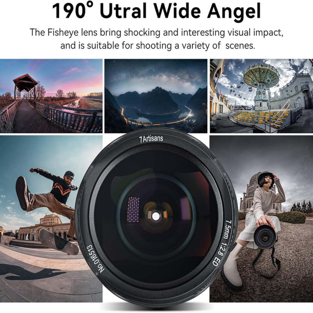 7artisans 7.5mm F2.8 Mark II Fisheye Ultra Wide-Angle Lens for Sony Fuji