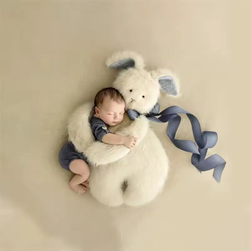 Newborn Baby Plush Bunny Photography Prop Posing Pillow Mat