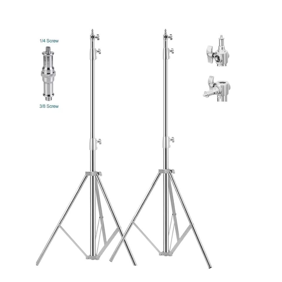 Professional Stainless Steel Heavy Duty C-Stand – 2.8-3.3m Studio Light Support with Tripod & Carrybag