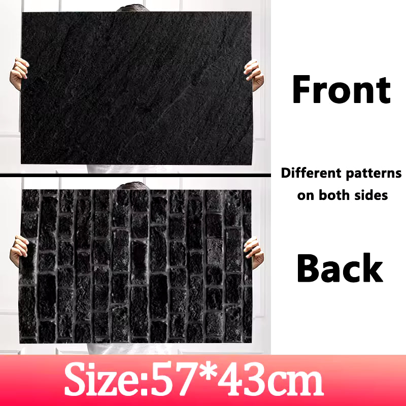 2-Sided Marble & Wood Photography Backdrop – 57×43cm Waterproof Prop
