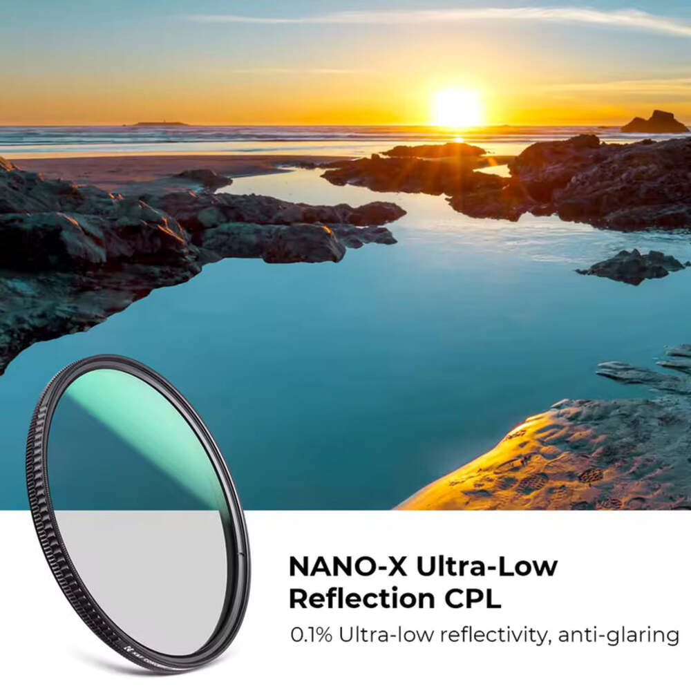 K&F Concept 49β82mm Ultra-Slim HD CPL Filter Nano-X Polarizer Lens
