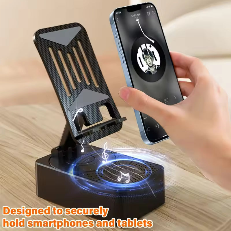 3in1 Mobile Phone Stand Holder with Bluetooth-compatible Speaker Wireless Speaker Adjustable Tablet Desktop Live Lazy Bracket
