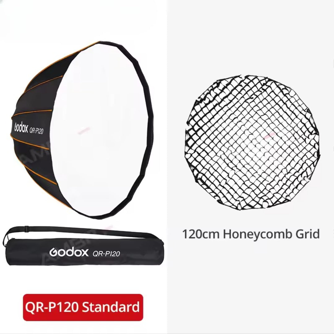 Godox QR-P70/90/120 Quick Release Parabolic Softbox with Grid β Bowens Mount