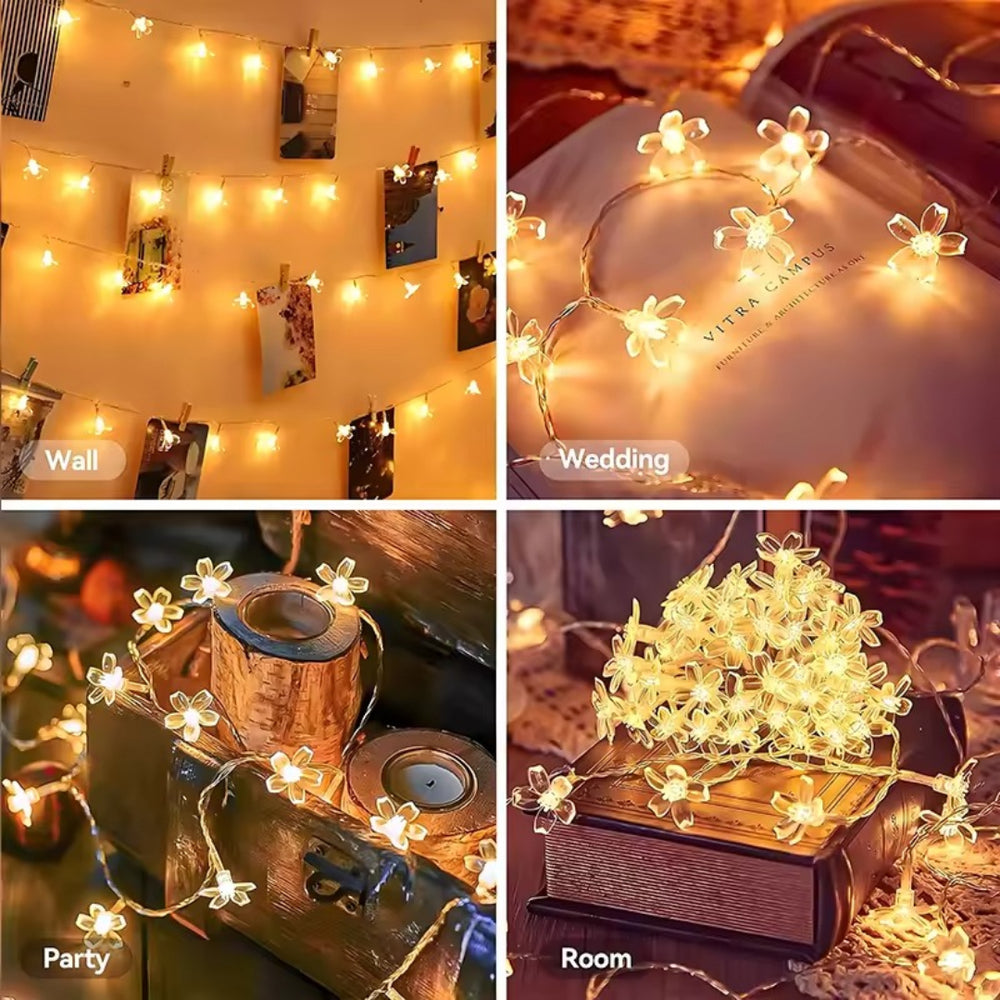 3–10M Warm White Cherry Blossom LED Fairy String Lights