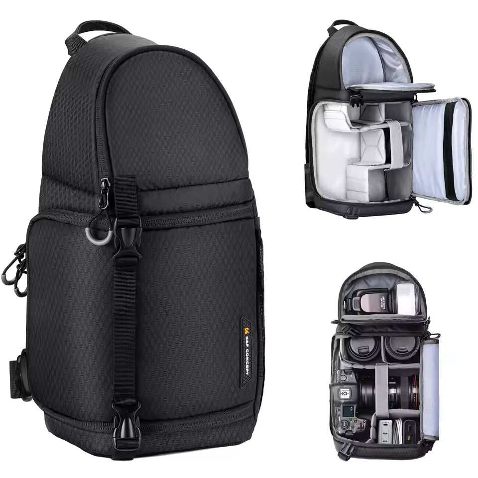 K&F Concept 10L Waterproof Camera Sling Backpack for DSLR & Mirrorless