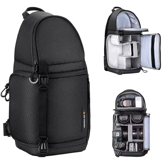 K&F Concept 10L Waterproof Camera Sling Backpack for DSLR & Mirrorless