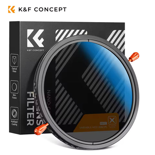 K&F Concept 2-in-1 Variable ND2βND32 + CPL Filter 37β82mm Camera Lens