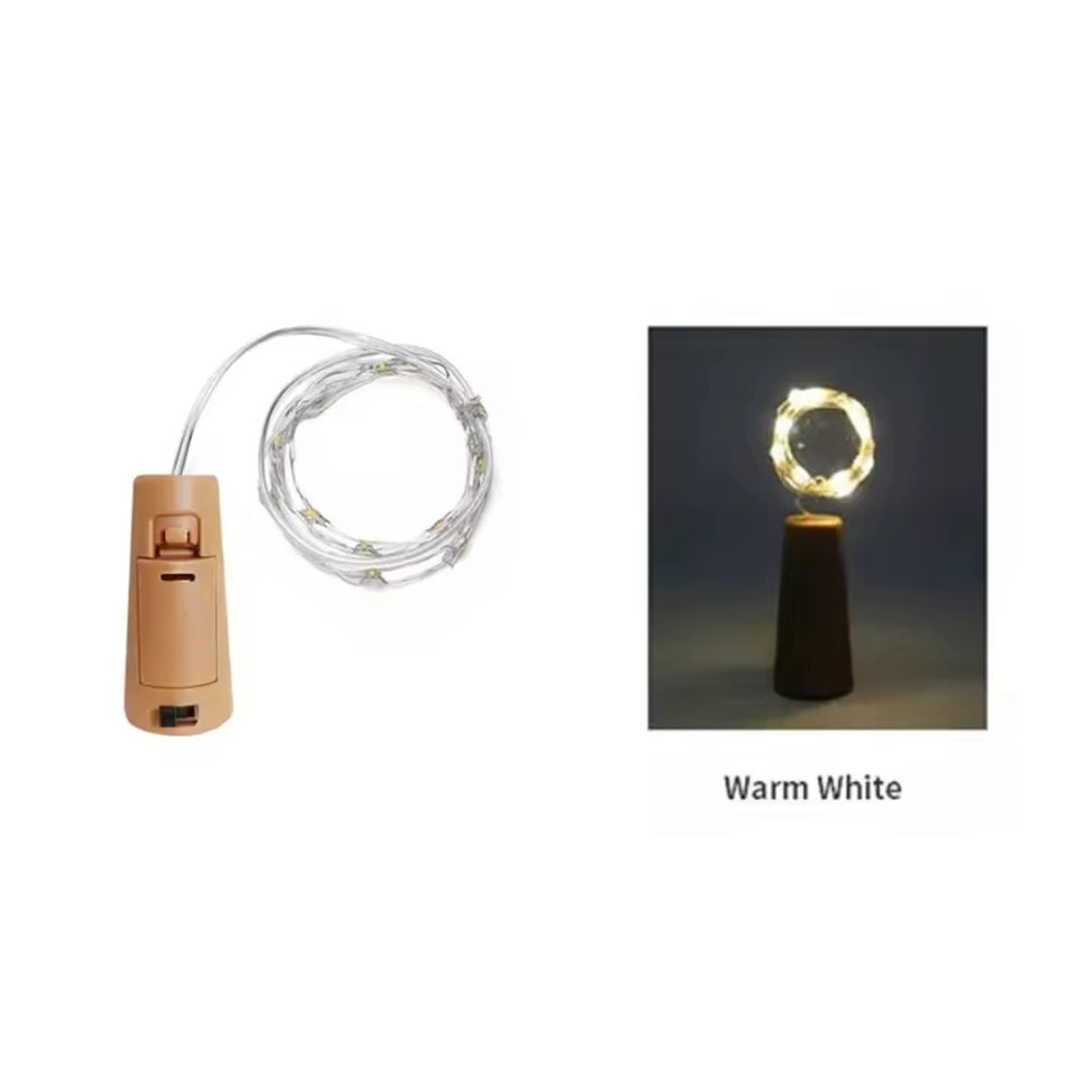 LED Wine Bottle Fairy String Lights – Waterproof Cork Garland