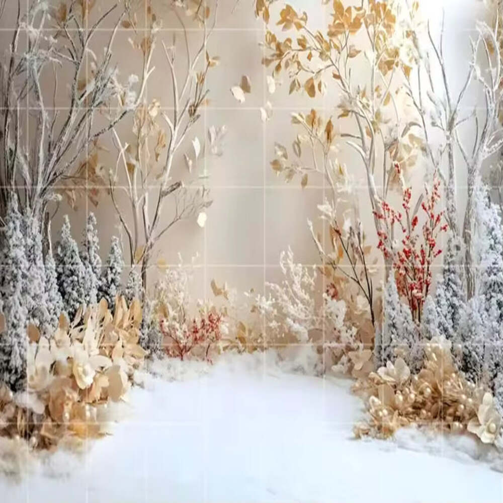 Snow Forest Backdrop