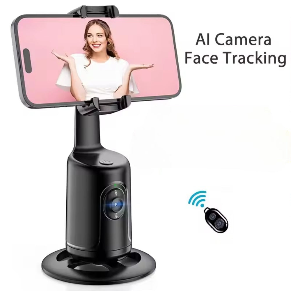 P01 AI Auto-Tracking Gimbal Camera – 360° Face & Body Follow Stand