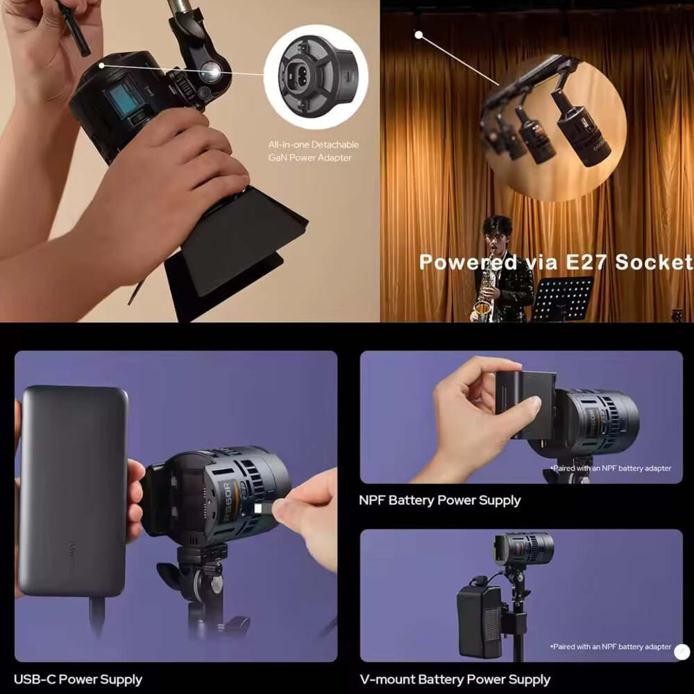 Godox RS60R/RS60Bi 60W RGB LED Video Light 1800-10000K with 14 Effects