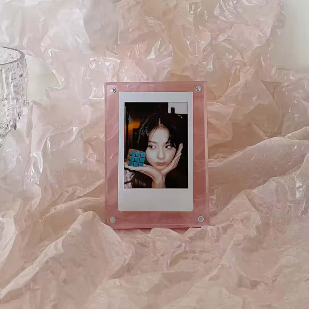 3 Inch Polaroid Acrylic Photo Frame – Double-Sided Magnetic Display Stand