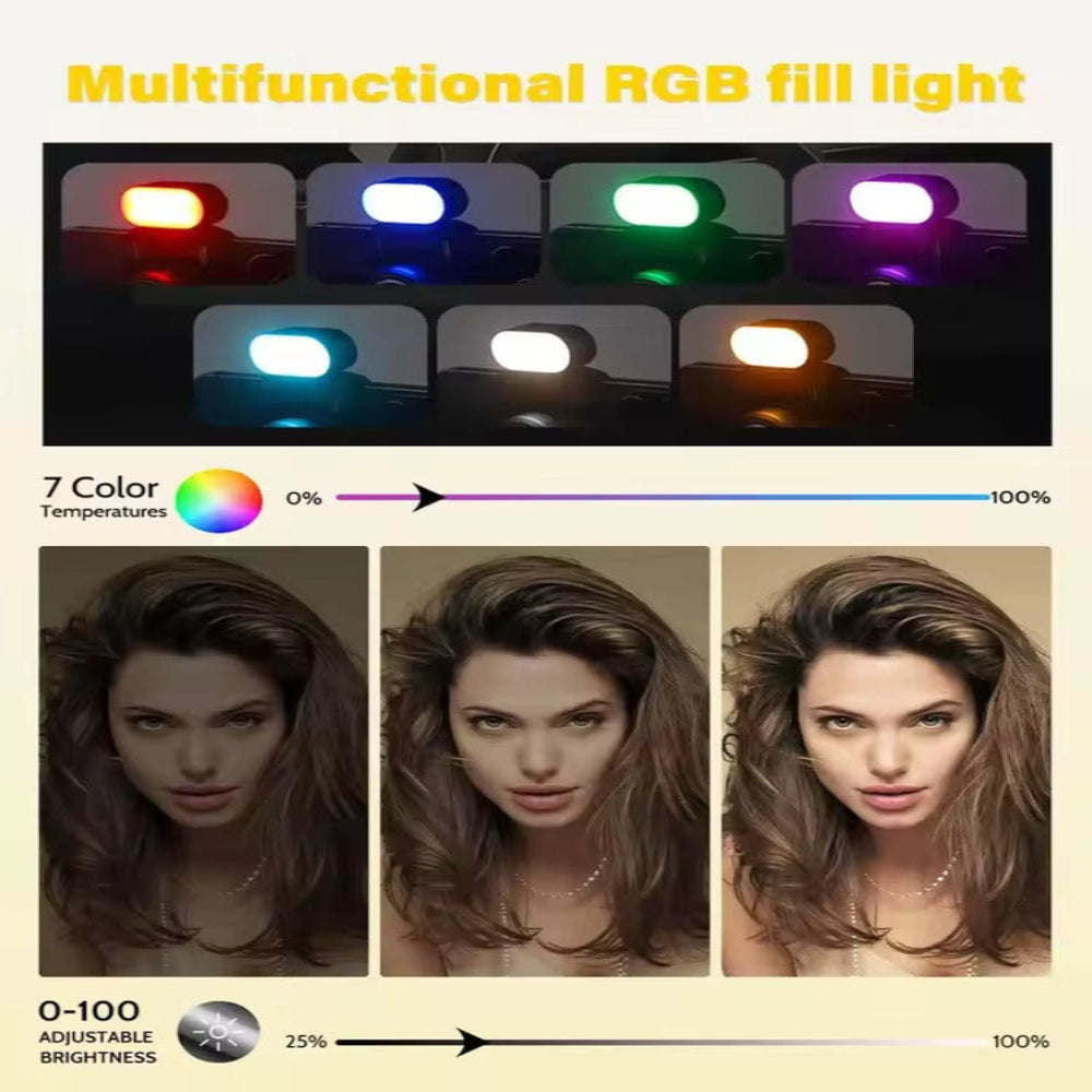 AOCHUAN 1-Axis Gimbal Selfie Stick Tripod with Fill Light & AI Tracking