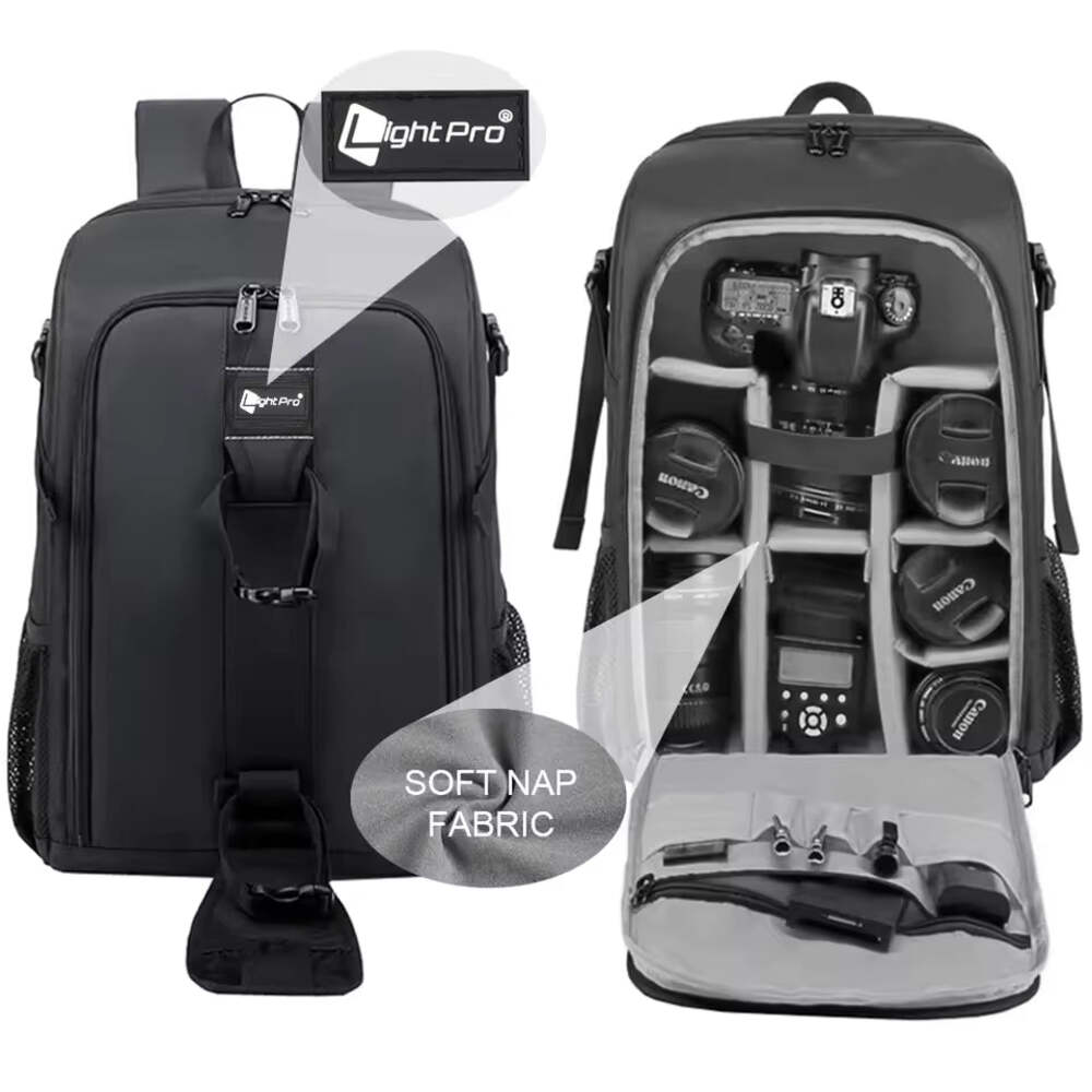 Big Capacity Waterproof Camera Backpack with Tripod Holder & Rain Cover
