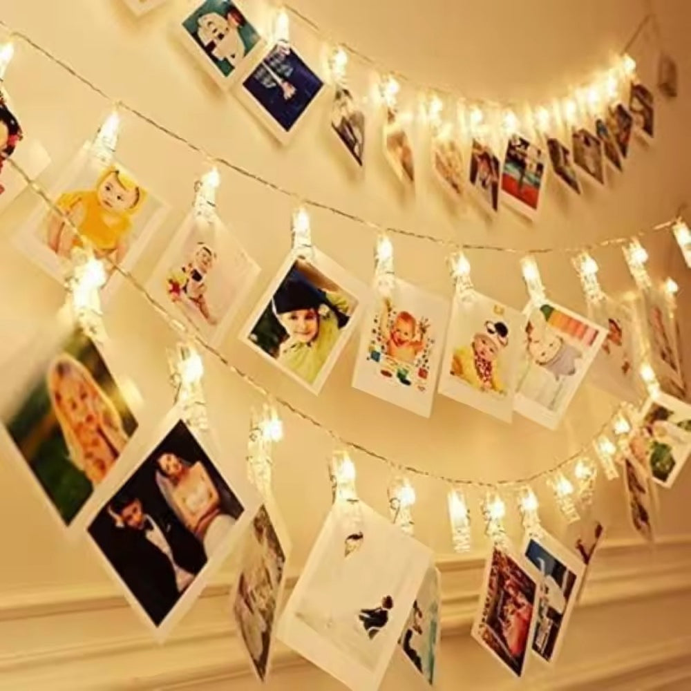 Photo Clip Fairy String Lights for Wall & Wedding Decoration