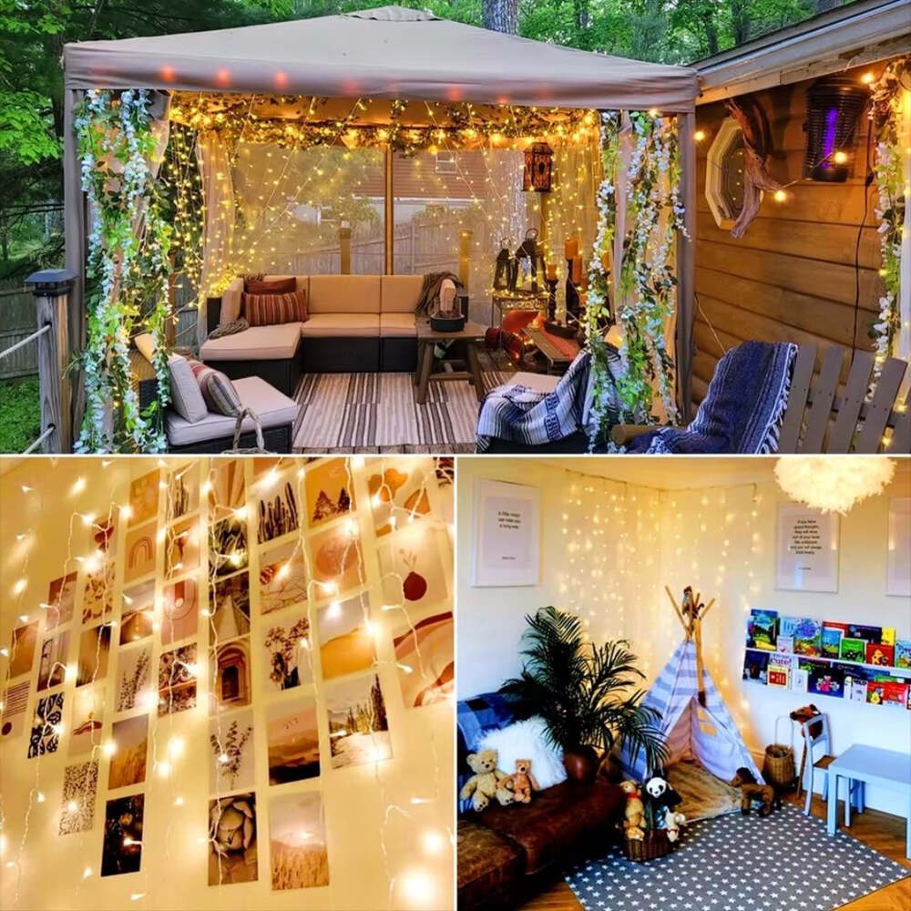 LED Curtain String Lights – Indoor/Outdoor Christmas Decoration