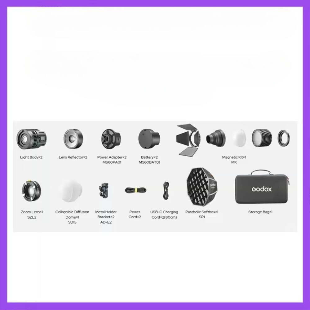 Godox RS60R/RS60Bi 60W RGB LED Video Light 1800-10000K with 14 Effects