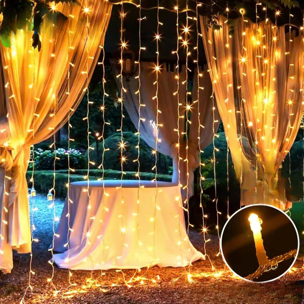 LED Curtain String Lights – Indoor/Outdoor Christmas Decoration