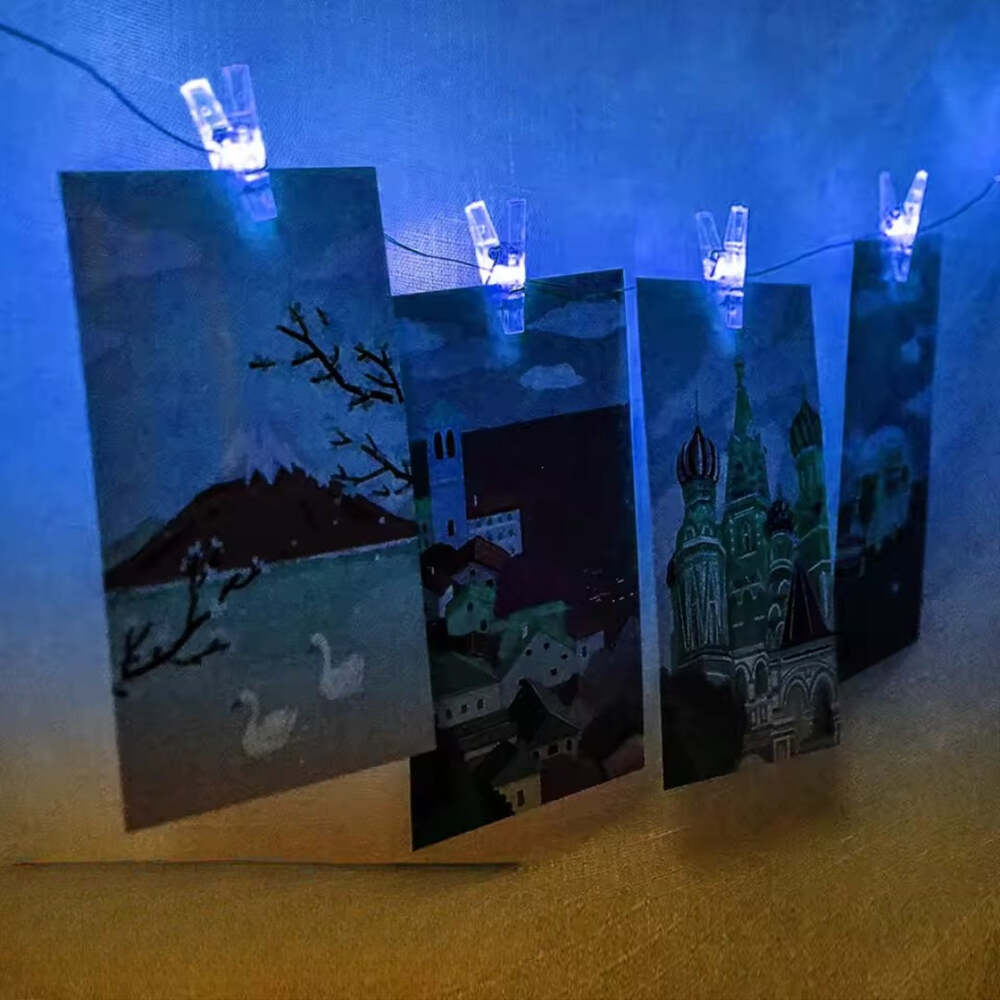 Photo Clip LED String Light Warm White 2/5/10M Battery Fairy Lamp