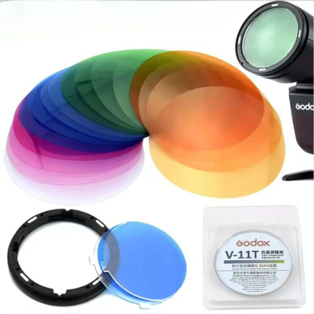 Godox AK-R16 Magnetic Diffuser Plate with V-11C/T Gel Set for V1 Flash