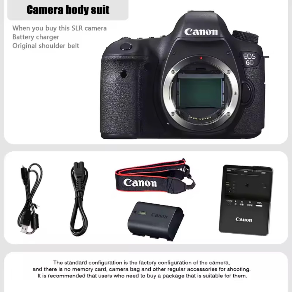 Canon 6D Full Frame DSLR Camera -20.2MP - Video - Wi-Fi
