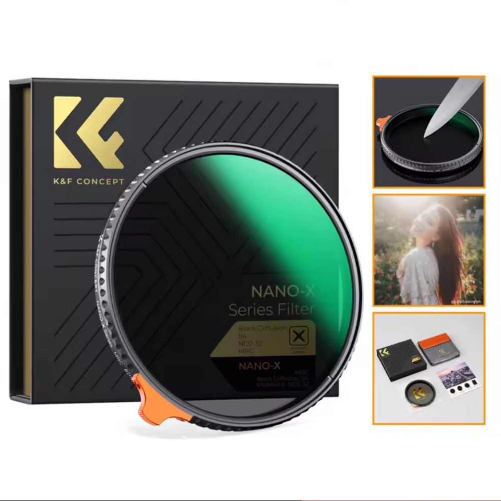 K&F CONCEPT ND2-32 Black Mist 2-in-1 Variable ND Camera Lens Filter