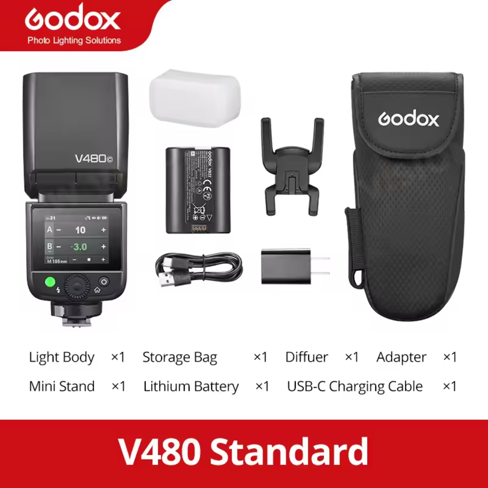 Godox V480 TTL Li-ion Camera Flash for Canon Nikon Sony Fujifilm Olympus