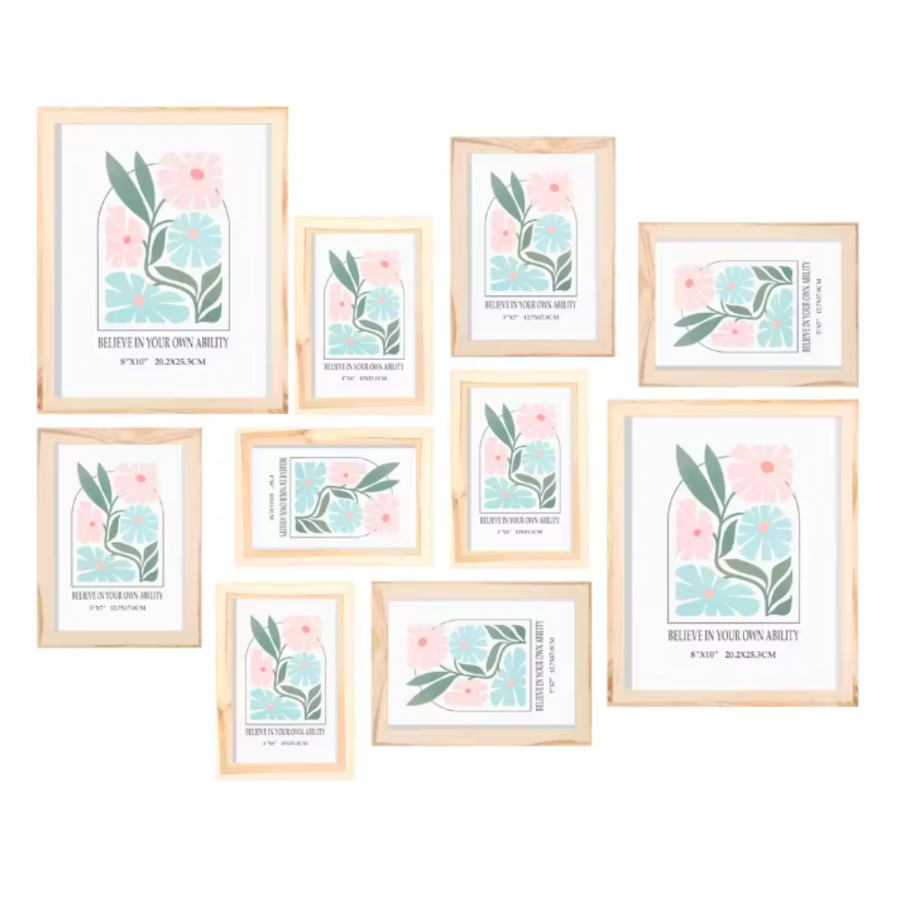 10Pack Wall Gallery Photo Frames – Tabletop & Wall Mount Picture Display Set