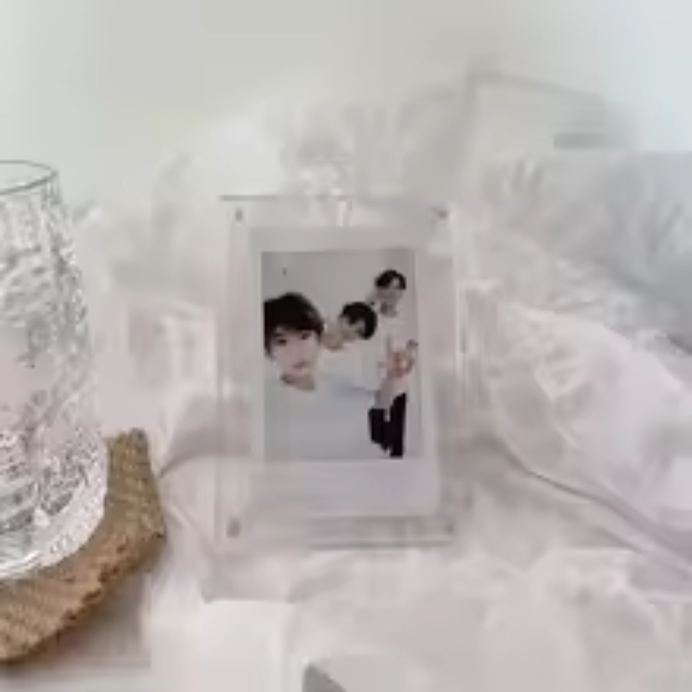 3 Inch Polaroid Acrylic Photo Frame – Double-Sided Magnetic Display Stand
