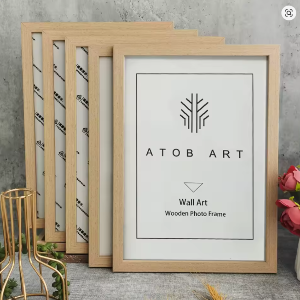 5Pcs Wooden Photo Frame Set – Wall & Tabletop Picture Frames