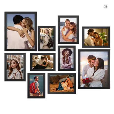 10Pack Wall Gallery Photo Frames – Tabletop & Wall Mount Picture Display Set