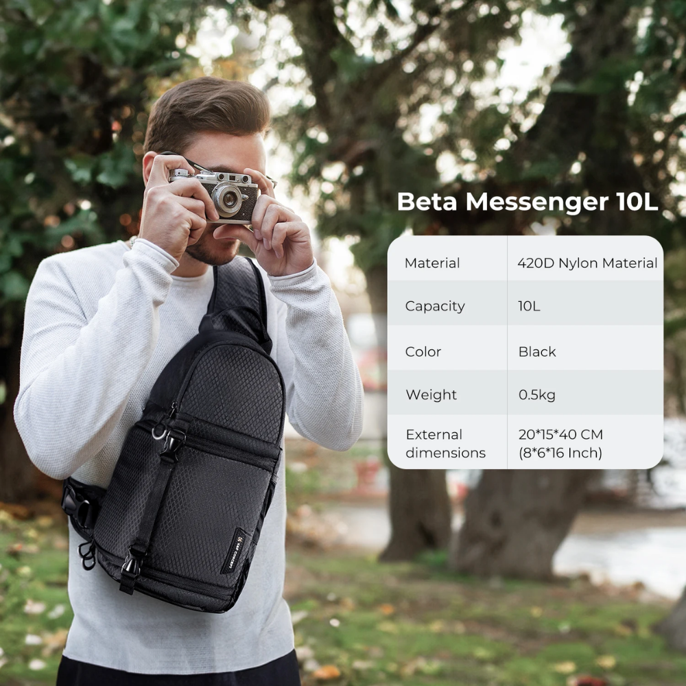 K&F Concept 10L Waterproof Camera Sling Backpack for DSLR & Mirrorless