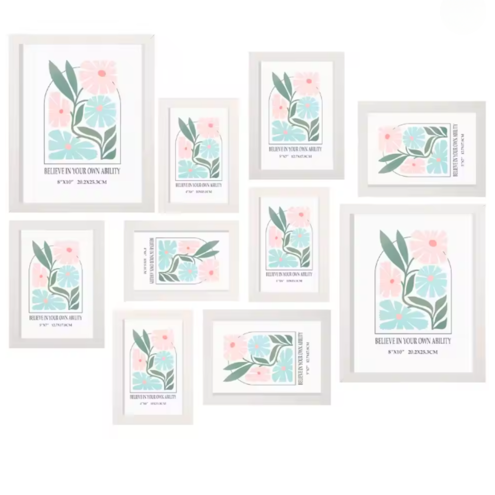 10Pack Wall Gallery Photo Frames – Tabletop & Wall Mount Picture Display Set