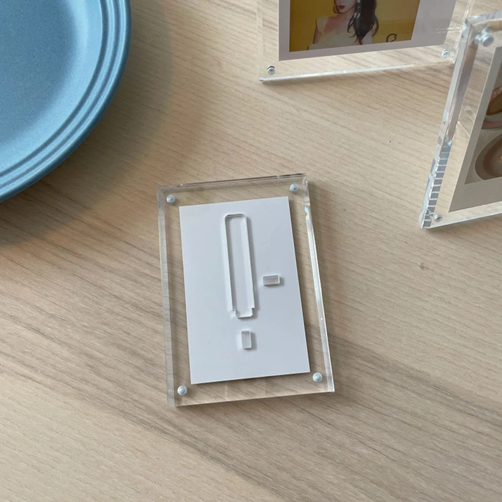 3 Inch Polaroid Acrylic Photo Frame – Double-Sided Magnetic Display Stand