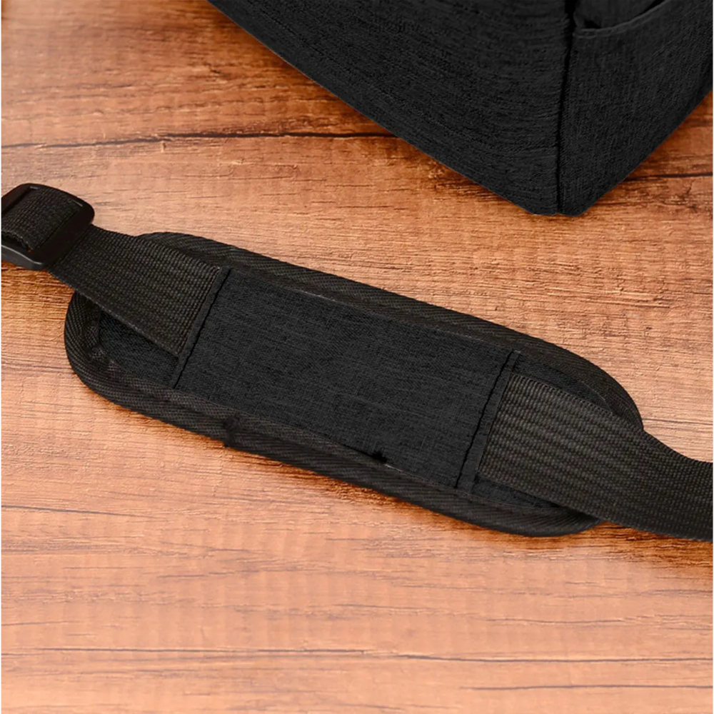Black Nylon DSLR Camera Bag – Waterproof, Portable for Canon