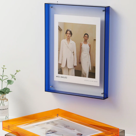 Transparent Acrylic Photo Frame – Wall & Tabletop Display for Posters, Paintings, Photos