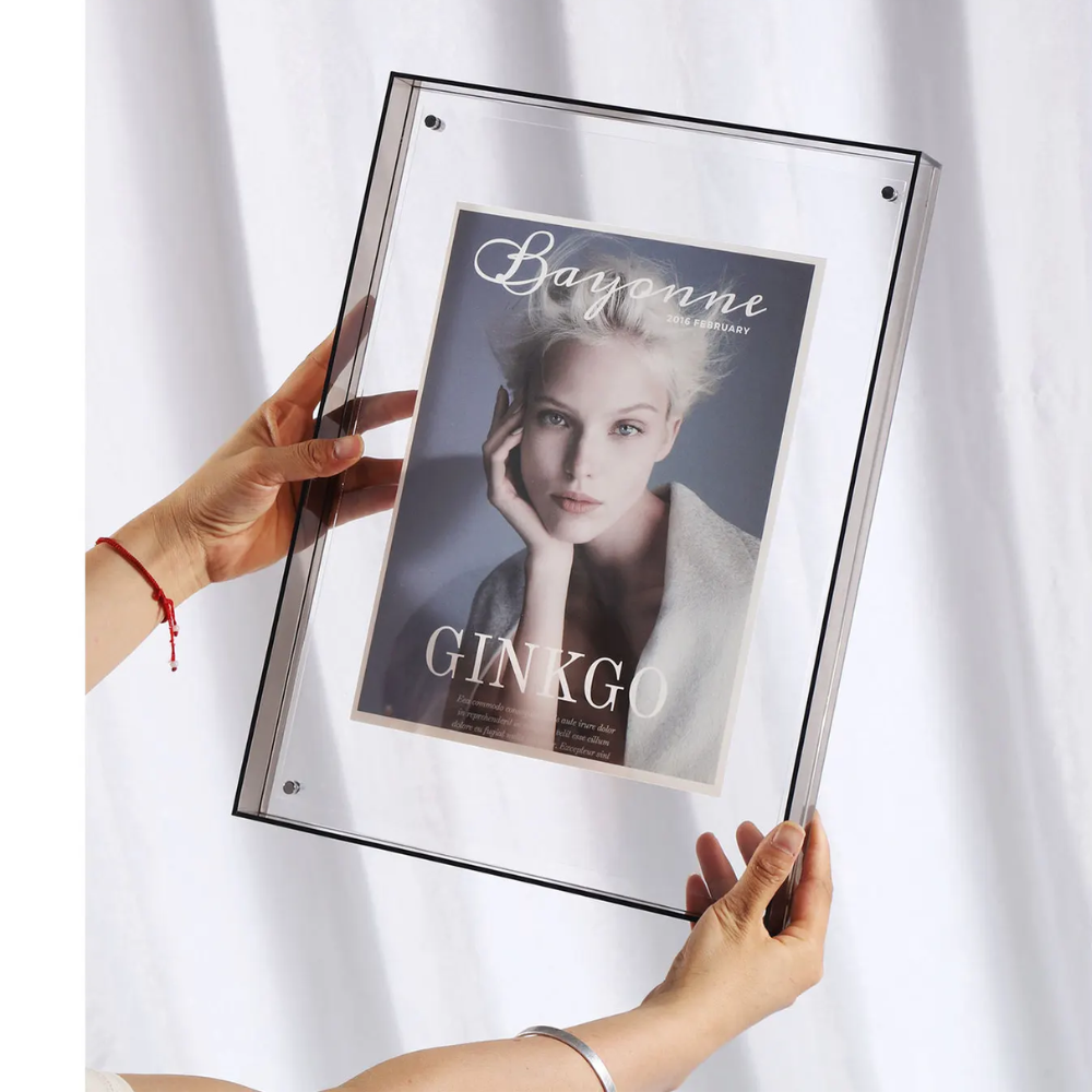 Transparent Acrylic Photo Frame – Wall & Tabletop Display for Posters, Paintings, Photos