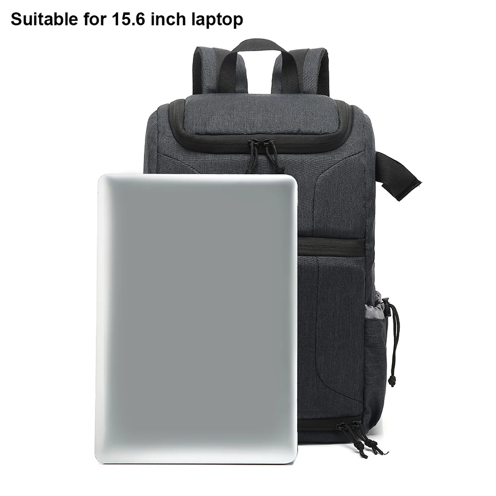 Waterproof Camera Backpack with Laptop Compartment & Tripod Holder