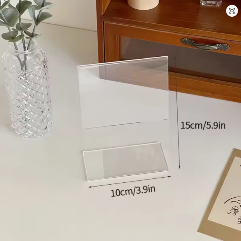Acrylic Photo Frame – Photocard Display Stand for Room & Office Desk Décor