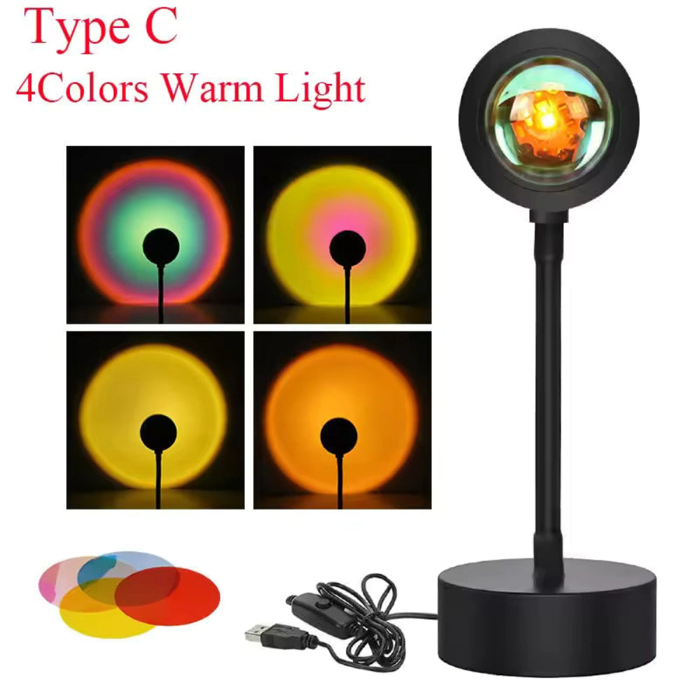 ZK20 LED Sunset Lamp Projector with Remote – Rainbow Night Light Decor