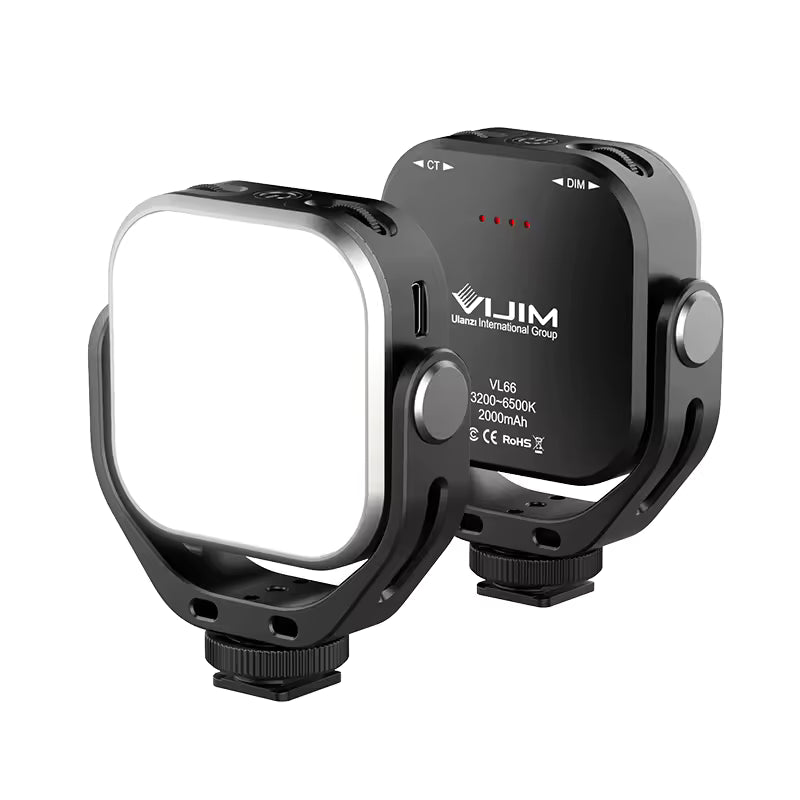 Ulanzi VL66 Adjustable LED Video Light with 360° Mount & Rechargeable