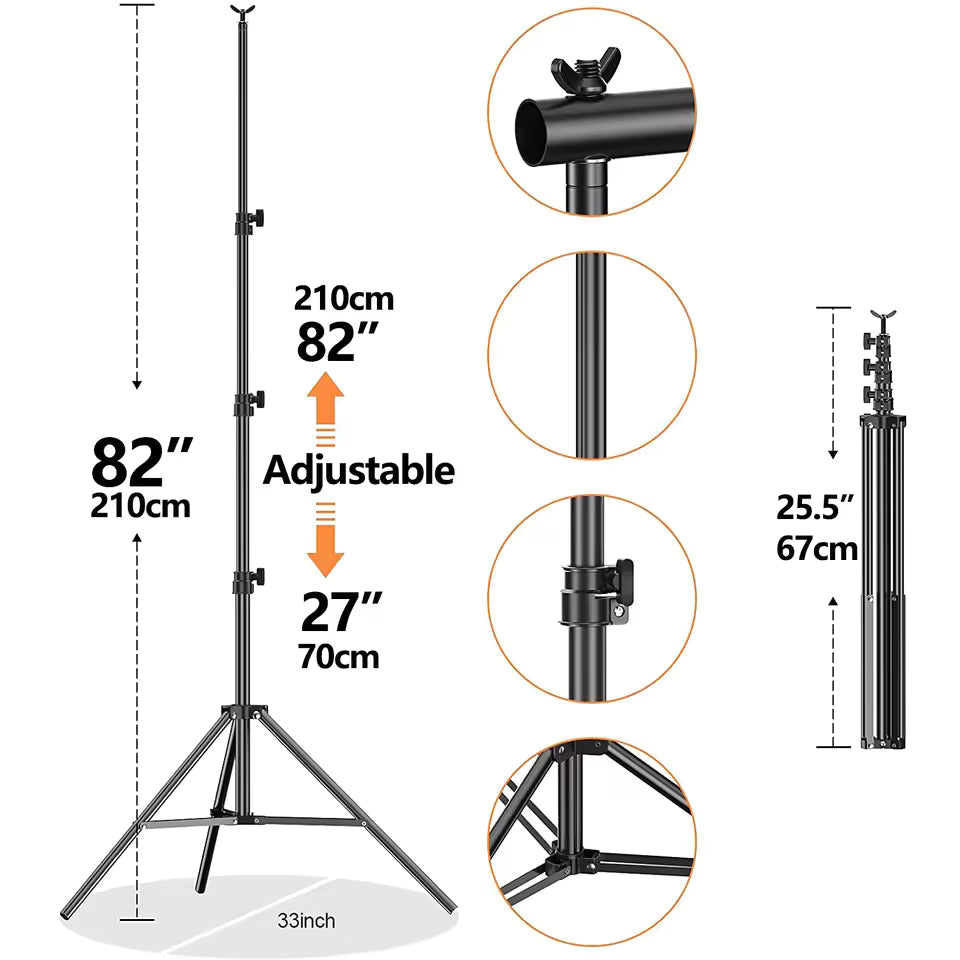 Backdrop Stand Support System Kit for Photo & Video Studio