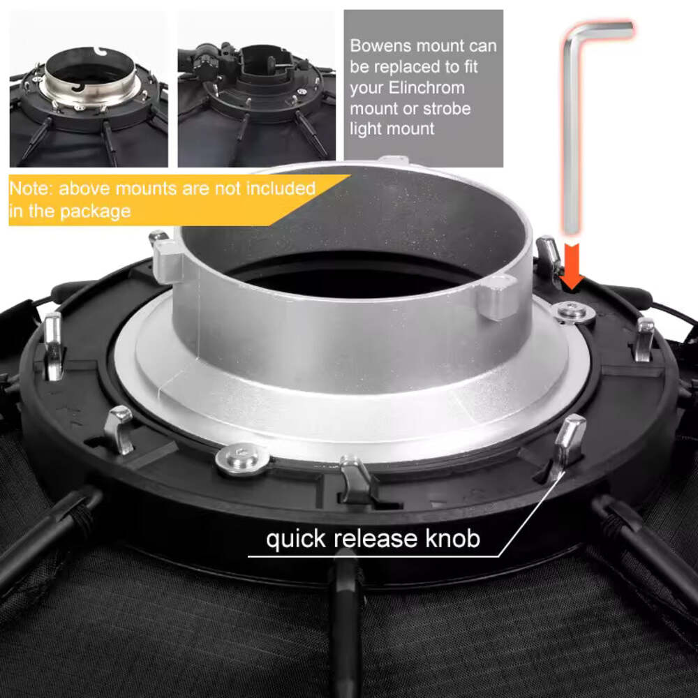 Triopo 90cm Octagon Softbox with Bowens Mount & Honeycomb Grid