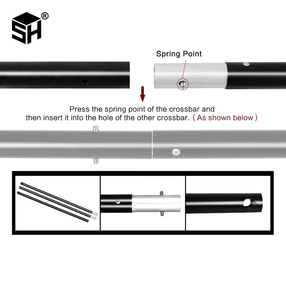 SH Photography Background Stand Kit Adjustable Backdrop Support System