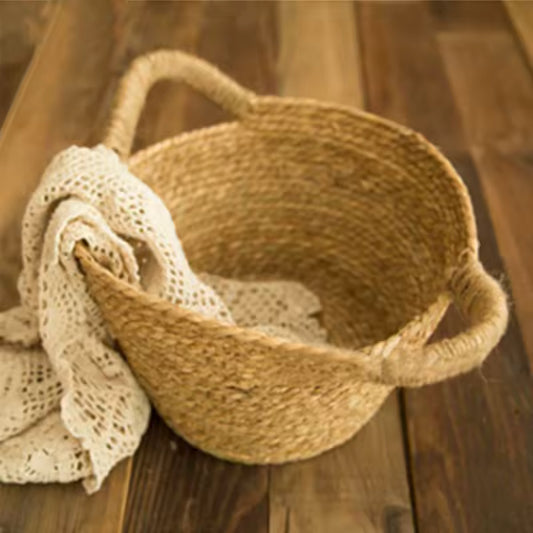Newborn Photography Woven Basket – Baby Full Moon Photo Prop