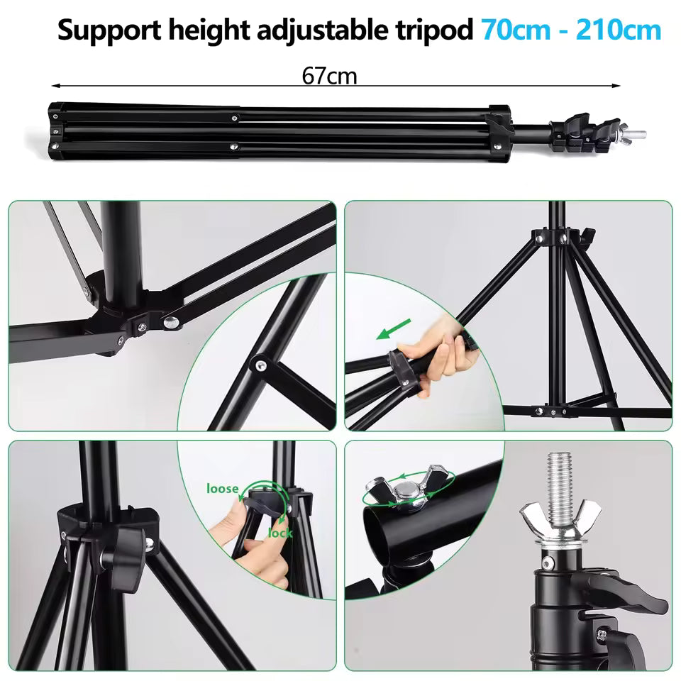 Backdrop Stand Support System Kit for Photo & Video Studio